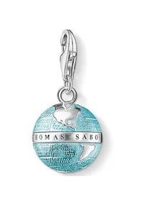 Charm-Einhänger Thomas Sabo "Weltkugel, 0754-007-1" Charms bunt (silberfarben, blau) Damen