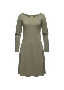 A-Linien-Kleid Ragwear "Appero" Gr. L (40), Normalgrößen, grün (olivgrün) Damen Kleider Stylisches Langarm-Kleid für den Winter