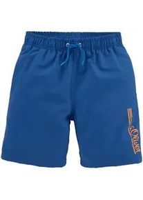 Badeshorts s.Oliver "Philip Kids" Gr. 158/164, N-Gr, blau (royalblau) Kinder Badehosen im schlichten Design