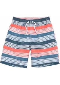 Badeshorts s.Oliver Gr. 170/176, N-Gr, blau (blau-orange) Kinder Badehosen mit Kontraststreifen