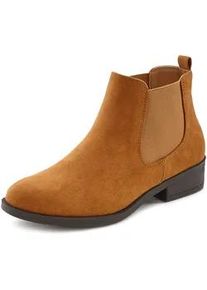 Chelseaboots Vivance Gr. 38, braun (camelfarben) Damen Schuhe Chelseaboots Ankleboots bequem zum Reinschlüpfen, Stiefelette, Ankle Boots VEGAN