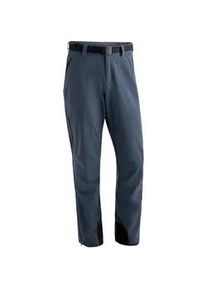 Funktionshose Maier Sports "Naturno" Gr. 50, Normalgrößen, blau (graublau) Herren Hosen Outdoorhose, robuste Trekking-Hose, 3 Taschen und Gürtel