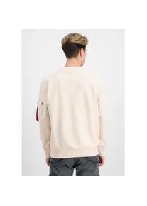 Sweater Alpha Industries "Alpha Industries Men - Sweatshirts Double Layer Sweater" Gr. XL, weiß (jet stream weiß) Herren Sweatshirts