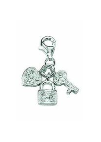 Kette ohne Anhänger ADELIA ́S "925 Silber Charms mit Zirkonia" Halsketten Gr. Silber 925 (Sterlingsilber), silberfarben (silber) Damen Schmuckset - Set mit Halskette