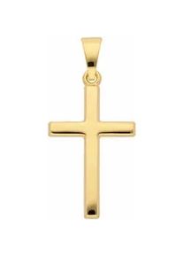 Ketten-Anhänger ADELIA ́S "333 Gold Kreuz Anhänger" Schmuckanhänger Gr. Damen, Gelbgold 333, goldfarben (gold) Damen Goldschmuck für & Herren