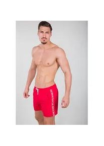 Shorts Alpha Industries "Alpha Industries Men - RBF Tape Swim Short" Gr. XL, Normalgrößen, rot Herren Hosen