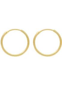 Paar Ohrhänger ADELIA ́S "333 Gold Ohrringe Creolen Ø 20 mm" Gr. Damen, Gelbgold 333, goldfarben (gold) Damen Goldschmuck für