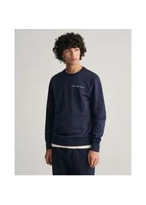 Sweatshirt Gant "PRINTED GRAPHIC C-NECK SWEAT" Gr. 5XL, blau (evening blau) Herren Sweatshirts