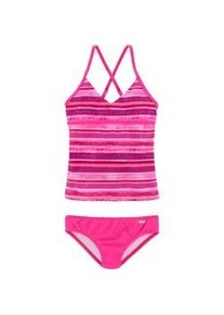 Tankini Buffalo "May Kids" Gr. 146/152, N-Gr, pink (pink-gestreift) Kinder Bikini-Sets mit knalligem Streifendruck