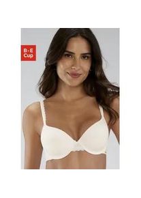 Schalen-BH s.Oliver "Camille" Gr. 80, Cup D, beige (creme) Damen BHs mit nahtlos vorgeformten Schalen, Basic Dessous