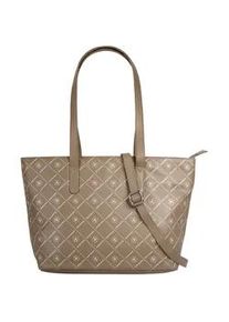 Shopper Bruno Banani Gr. B/H/T: 41cm x 25cm x 15cm onesize, grau (taupe) Damen Taschen echt Leder