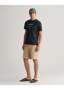 Shorts Gant "DRAWSTRING LOGO SHORTS" Gr. 4XL, N-Gr, grün (dark khaki) Herren Hosen Shorts mit elastischem Bund und Kordelzug