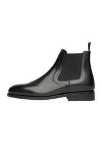 Schlupfboots Henry Stevens "Ella CB Businessschuh", Damen, Gr. 37,5, schwarz, Leder, klassisch, Schuhe Chelseaboots Schlupfboots Businessschuh Dandy-Boots, Damen Chelsea Boots Leder handgefertigt, Stiefelette