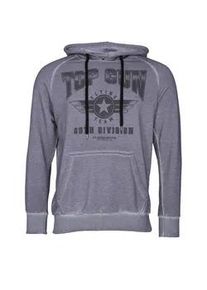 Kapuzenpullover Top Gun "TG20212102" Gr. 52 (L), blau (navy) Herren Pullover Hoodie Sweatshirt