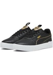 Sneaker Puma "Carina 2.0 Pop Up Metallics Sneakers Damen" Gr. 38, schwarz-weiß (schwarz gold weiß) Schuhe