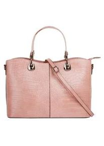 Henkeltasche CLUTY Gr. B/H/T: 32cm x 22cm x 11cm onesize, rosa Damen Taschen echt Leder, Made in Italy