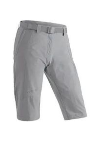 Caprihose Maier Sports "Kluane" Gr. 46, Normalgrößen, grau (hellgrau) Damen Hosen Shorts, kurze Wanderhose, Outdoorhose mit 2 Taschen, Regular Fit