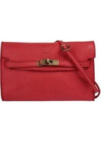 Umhängetasche Samantha Look Gr. B/H/T: 23cm x 16cm x 3cm onesize, rot Damen Taschen echt Leder, Made in Italy