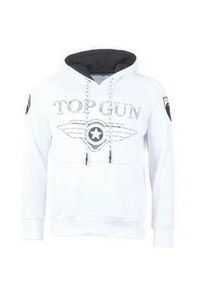 Kapuzenpullover Top Gun "Defend TG20193010" Gr. 50 (M), weiß Herren Pullover Hoodie Sweatshirt