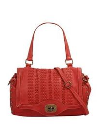 Henkeltasche Samantha Look Gr. B/H/T: 33cm x 23cm x 7cm onesize, rot Damen Taschen echt Leder, Made in Italy