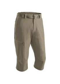 Caprihose Maier Sports "Jennisei" Gr. 52, Normalgrößen, beige (dunkelbeige) Herren Hosen Funktionscapri aus atmungsaktivem, elastischem Material