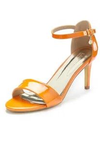 High-Heel-Sandalette Lascana Gr. 39, orange Damen Schuhe Riemchensandale Sandalette im zeitlosen Design, Riemchensandalette VEGAN