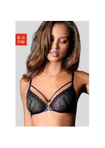 Bügel-BH Lascana Gr. 70, Cup C, schwarz Damen BHs mit Schmuckring und Zierbänder, sexy Dessous