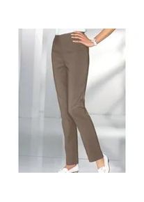 Stretch-Hose Classic Basics Gr. 44, Normalgrößen, grau (taupe) Damen Hosen