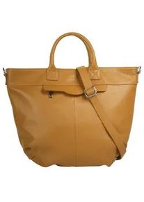 Henkeltasche Samantha Look Gr. B/H/T: 43cm x 29cm x 11cm onesize, gelb Damen Taschen echt Leder, Made in Italy