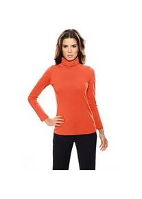 Rollkragenshirt Heine "Rollkragen-Shirt" Gr. 36, orange Damen Shirts