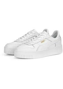 Sneaker Puma "Carina Street Sneakers Damen" Gr. 42, weiß (weiß gold) Schuhe