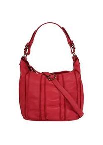 Shopper Samantha Look Gr. B/H/T: 35cm x 27cm x 20cm onesize, rot Damen Taschen echt Leder, Made in Italy