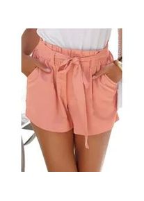 Shorts Lascana Gr. 36, N-Gr, beige (puder) Damen Hosen Paperbag-Hose Shorts Strandshorts im Paperbag-Stil aus Leinenmix, kurze Hose, Leinenhose