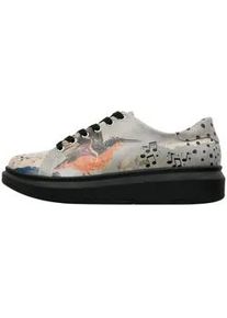 Plateausneaker DOGO "Damen Myra Birds Chirping Vegan Damen Sneaker / female" Gr. 40, Normalschaft, grau Damen Schuhe Schnürschuh Skaterschuh Sneaker low Vegan