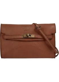 Umhängetasche Samantha Look Gr. B/H/T: 23cm x 16cm x 3cm onesize, braun (cognac) Damen Taschen echt Leder, Made in Italy