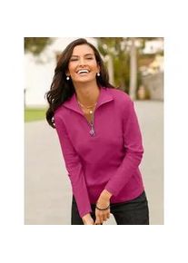 Langarmshirt Classic Basics "Shirt" Gr. 46, pink (fuchsia) Damen Shirts