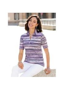 Poloshirt Casual Looks "Poloshirt" Gr. 54, lila (lila-flieder-gemustert) Damen Shirts