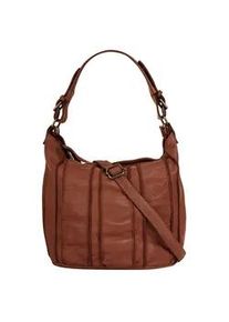 Shopper Samantha Look Gr. B/H/T: 35cm x 27cm x 20cm onesize, braun (cognac) Damen Taschen echt Leder, Made in Italy