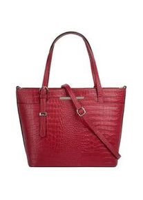 Henkeltasche CLUTY Gr. B/H/T: 35cm x 21cm x 12cm onesize, rot Damen Taschen echt Leder, Made in Italy