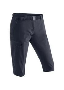 Caprihose Maier Sports "Inara slim 3/4" Gr. 36, Normalgrößen, blau (dunkelblau) Damen Hosen Wanderhose, atmungsaktive Outdoorhose, 34 Hose mit 3 Taschen