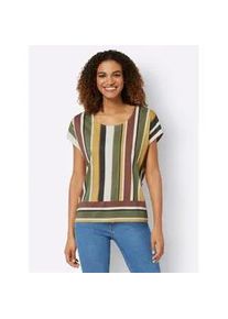 T-Shirt Casual Looks "Shirt" Gr. 44, bunt (ocker, khaki, gestreift) Damen Shirts