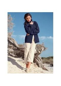 Fleecejacke Casual Looks, Damen, Gr. 44, blau (marine), 100% Polyester, unifarben, l&auml;ssig geschnitten, Jacken Fleecejacke