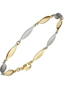 Goldarmband Jobo Armbänder Gr. Gelbgold 585-Weißgold 585, gelb (gelbgold 585) Damen 585 Gold bicolor