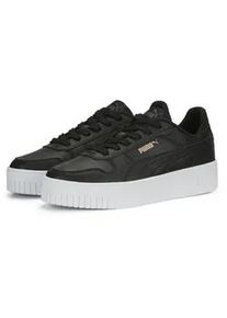 Sneaker Puma "Carina Street Sneakers Damen" Gr. 42, schwarz-weiß (schwarz rose gold weiß metallic) Schuhe