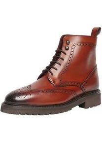 Schnürboots Henry Stevens "Winston FBDB Businessschuh" Gr. 43,5, rot (brandy) Herren Schuhe Herrenstiefel Lederschuhe handgefertigt, Schnürstiefel