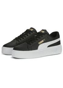 Sneaker Puma "Smash Platform v3 Sneakers Damen" Gr. 38, schwarz-weiß (schwarz, weiß gold) Schuhe