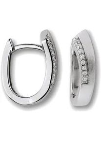 Paar Creolen ONE ELEMENT "Zirkonia Ohrringe aus 925 Silber" Gr. Damen, mit Zirkonia, Silber 925 (Sterlingsilber), silberfarben (silber) Damen Silber Schmuck