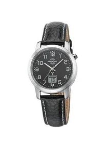 Funkuhr MASTER TIME "MTLA-10577-24L" Armbanduhren schwarz Damen Armbanduhr, Quarzuhr, Damenuhr, Datum