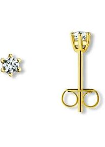 Paar Ohrhänger ONE ELEMENT "Zirkonia Ohrringe Ohrstecker aus 333 Gelbgold" Gr. Damen, Gelbgold 333, goldfarben (gold) Damen Gold Schmuck