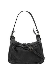 Shopper CLUTY Gr. B/H/T: 28cm x 21cm x 5cm onesize, schwarz Damen Taschen echt Leder, Made in Italy